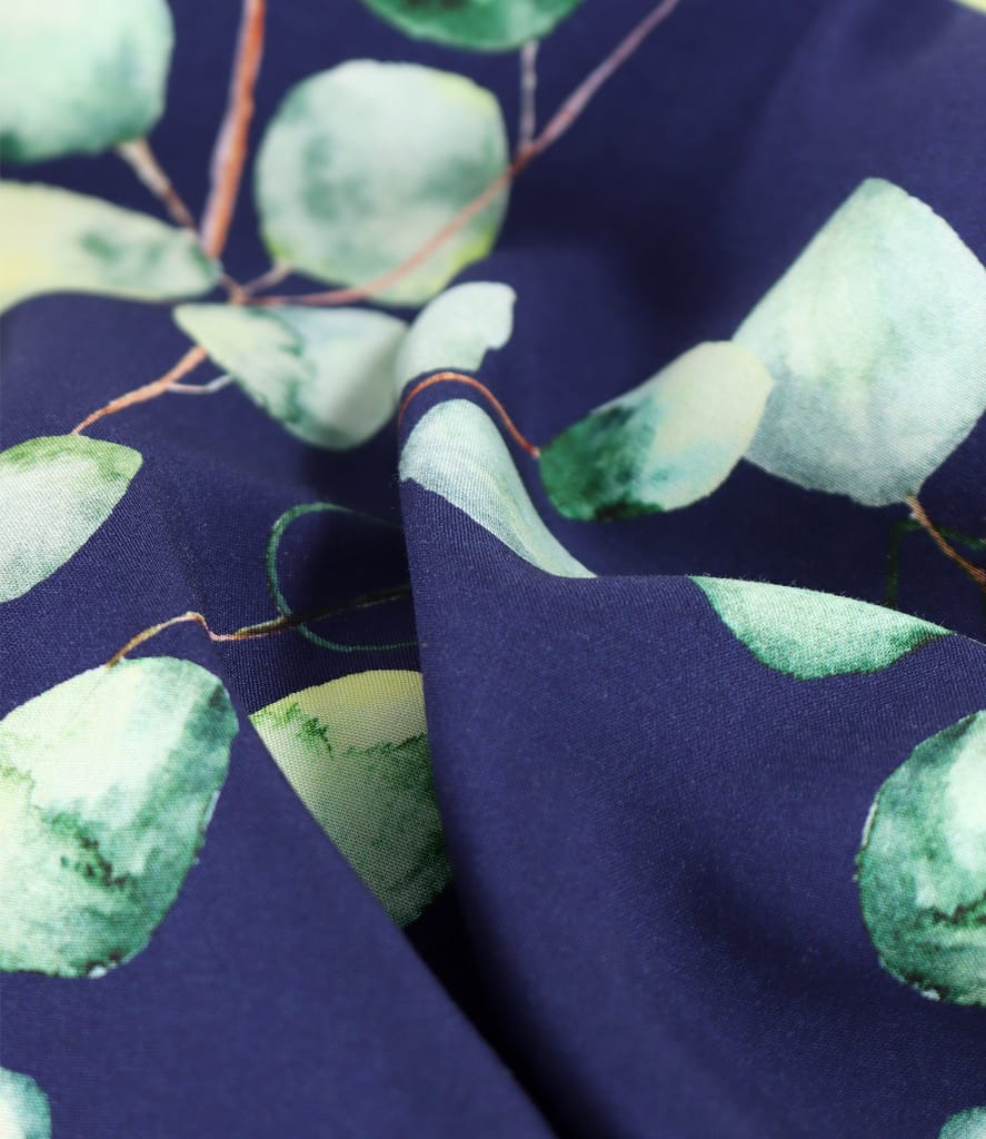 Rochie cu volane din viscoza imprimata cu motive florale