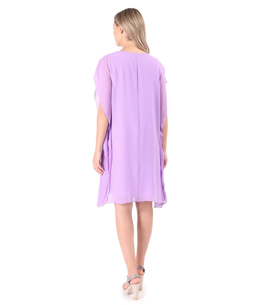 Rochie fluture din voal uni