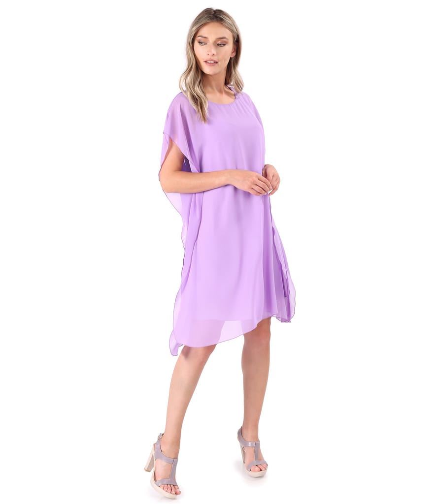 Rochie fluture din voal uni