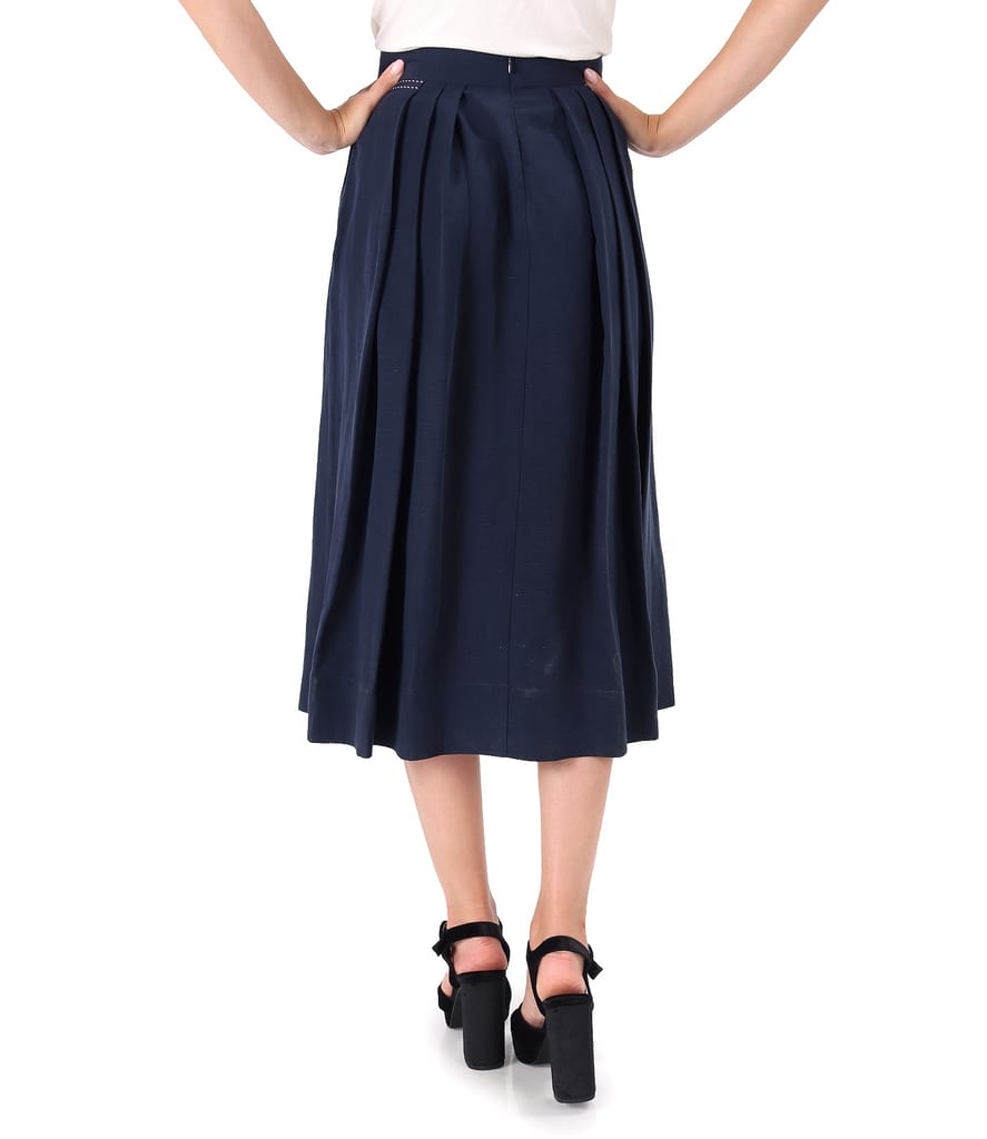 Fusta eleganta din tencel cu in