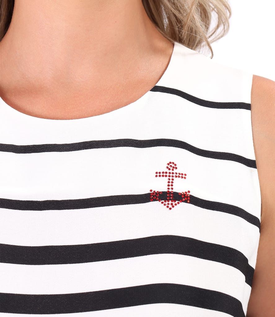 Rochie lunga din viscoza cu dungi