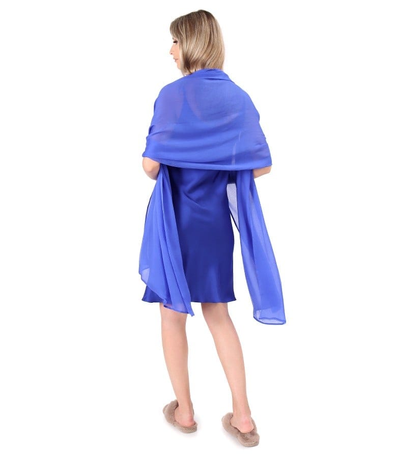 Rochie tip furou cu sal din voal de matase