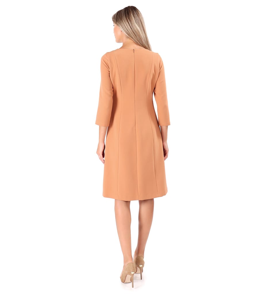 Rochie office evazata din stofa elastica
