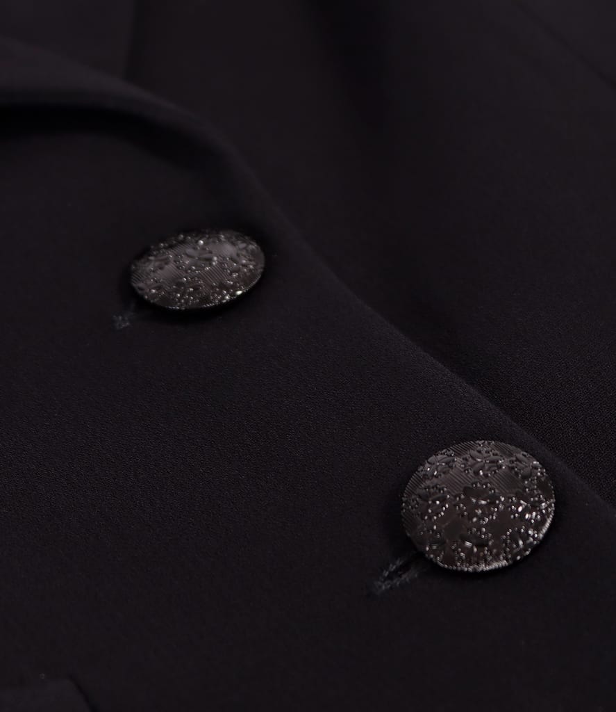 Sacou office din stofa elastica cu lant decorativ