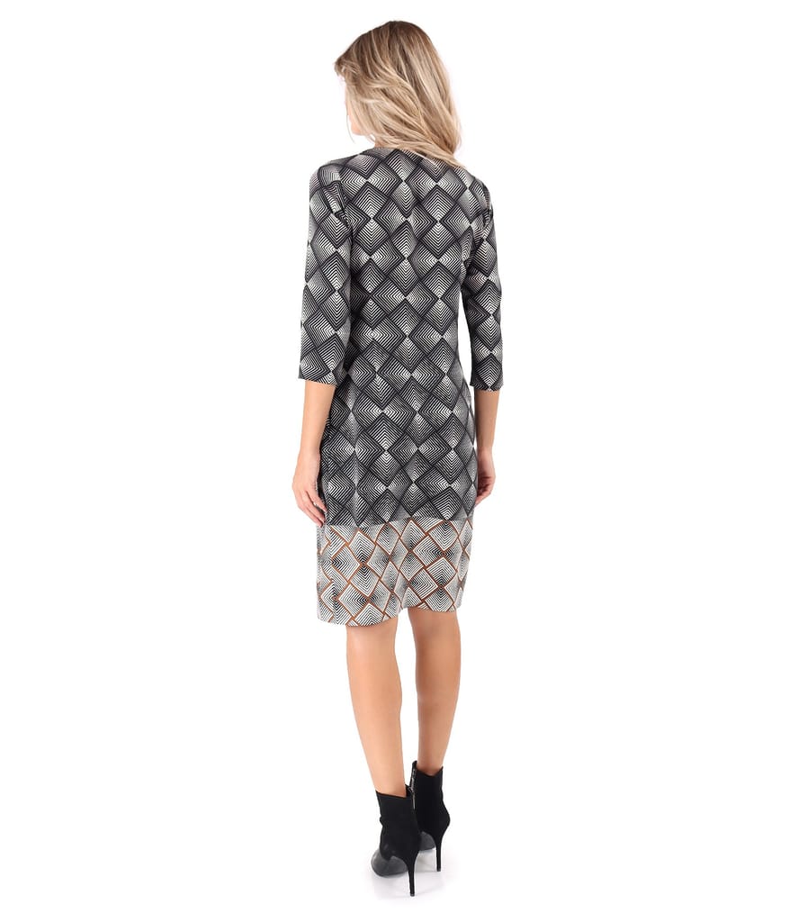 Rochie eleganta din stofa elastica tip crepe