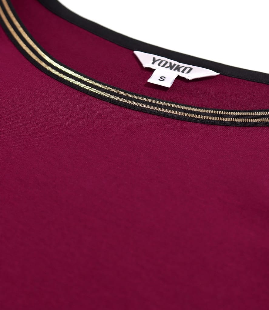 Bluza eleganta din jerse elastic cu maneci 3/4