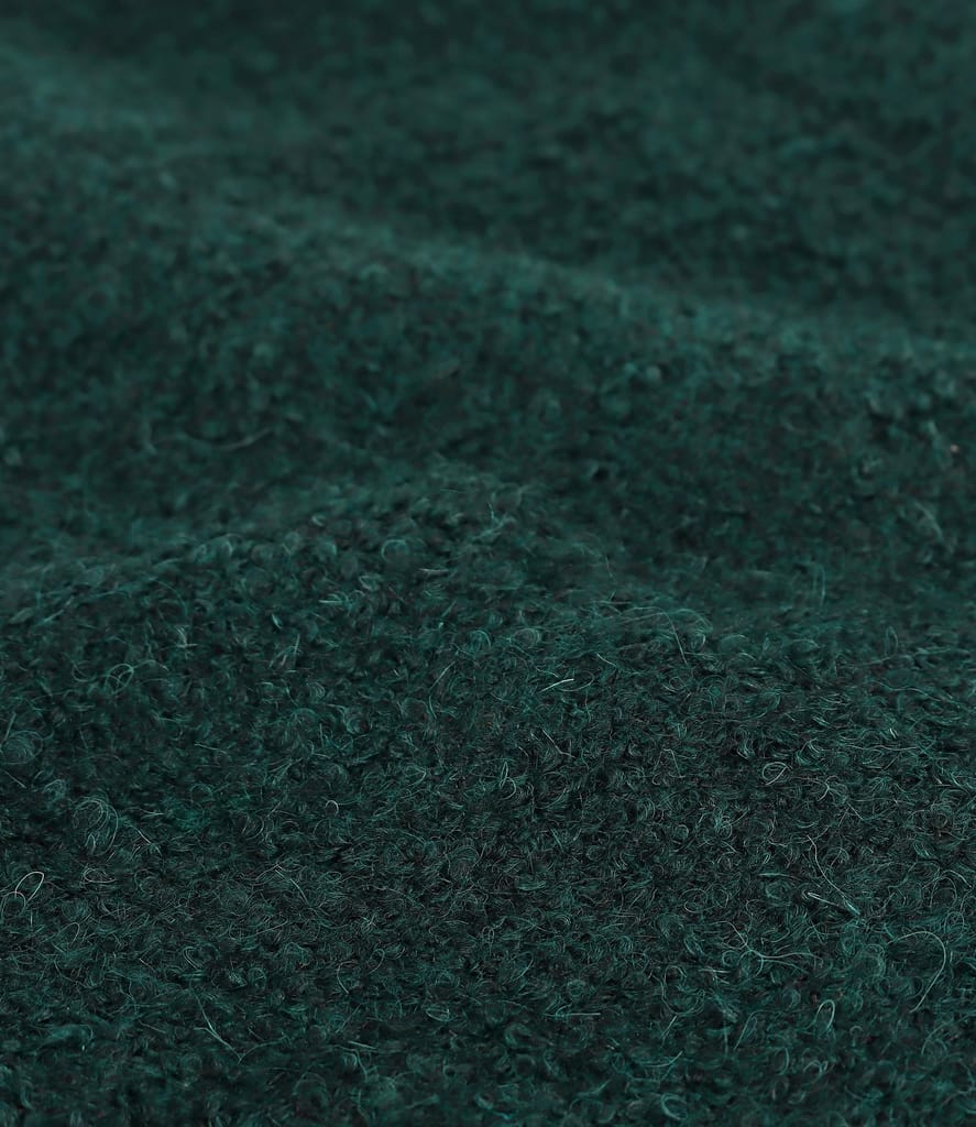 Sacou din bucle cu lana si alpaca cu guler rotund