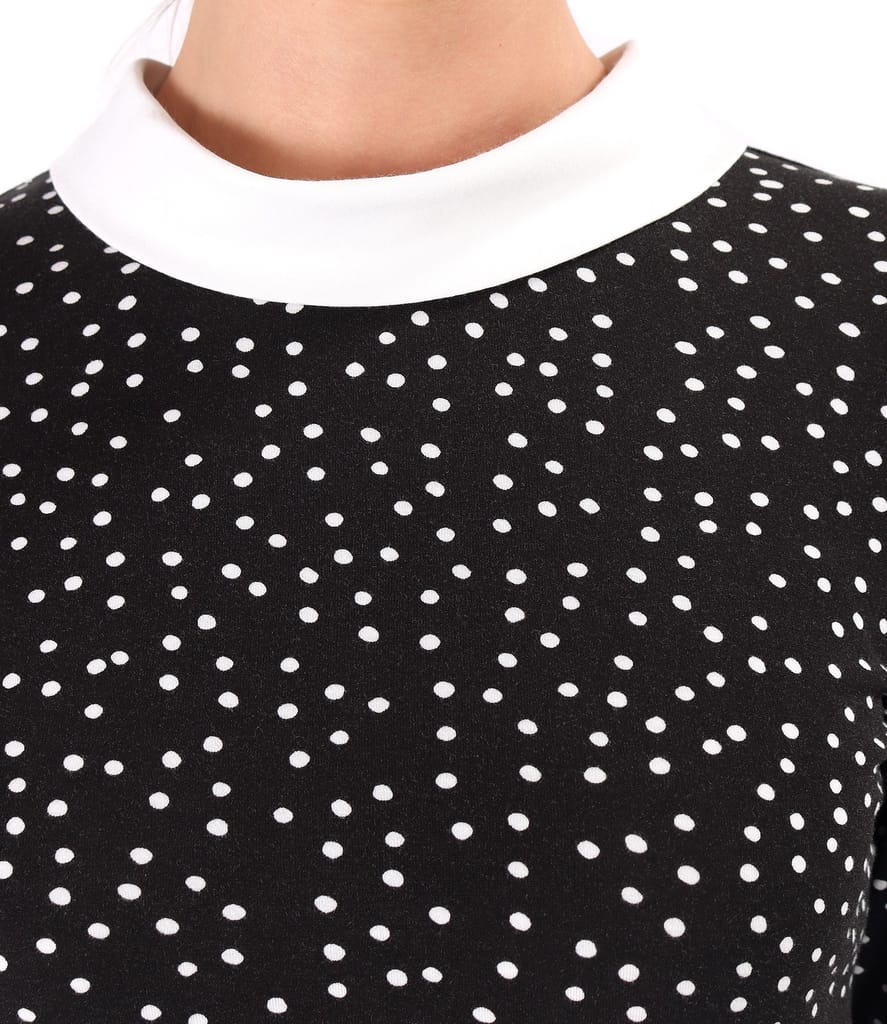 Bluza din jerse elastic imprimat cu picouri