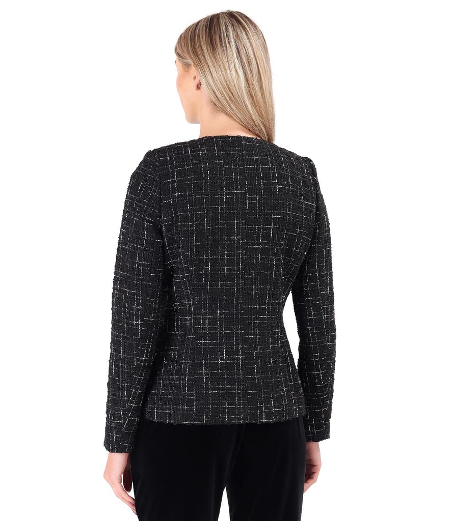Sacou elegant din bucle cu bumbac si fir metalic