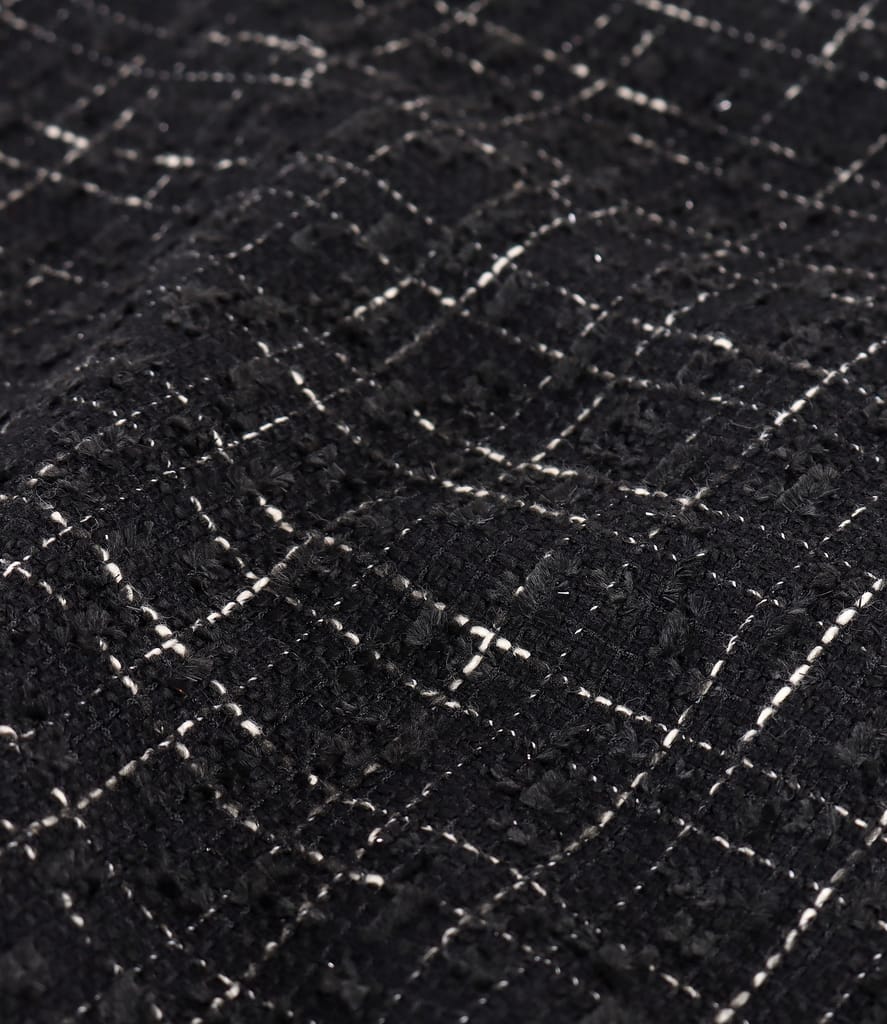 Fusta office din bucle cu bumbac si fir metalic