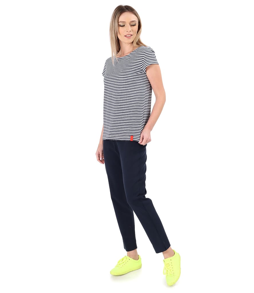 Pantaloni pana din stofa plina din tencel cu bumbac