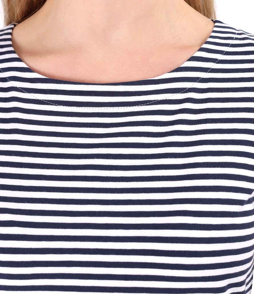 Bluza din bumbac elastic imprimat cu dungi