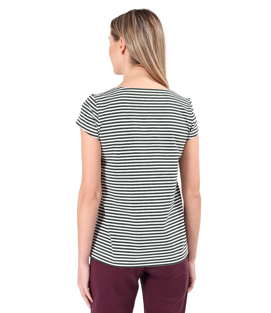 Bluza din bumbac elastic imprimat cu dungi