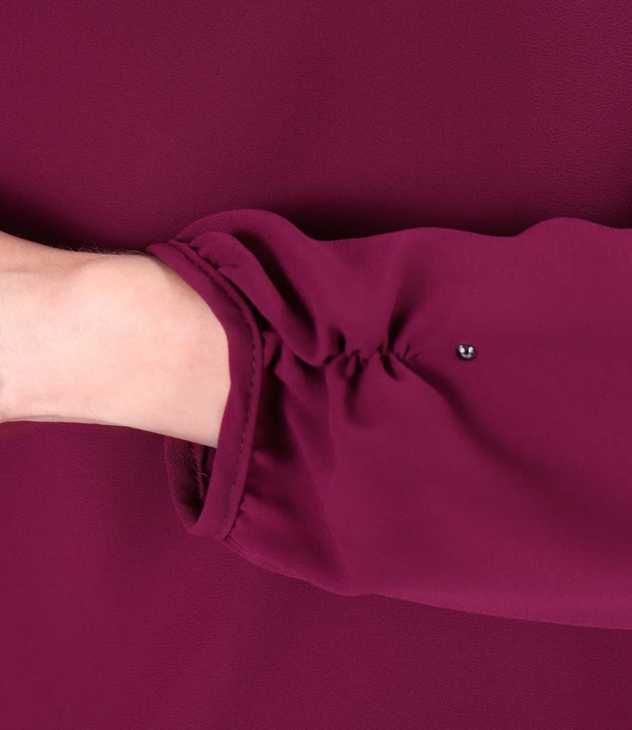 Bluza cu maneci lungi si guler tip esarfa