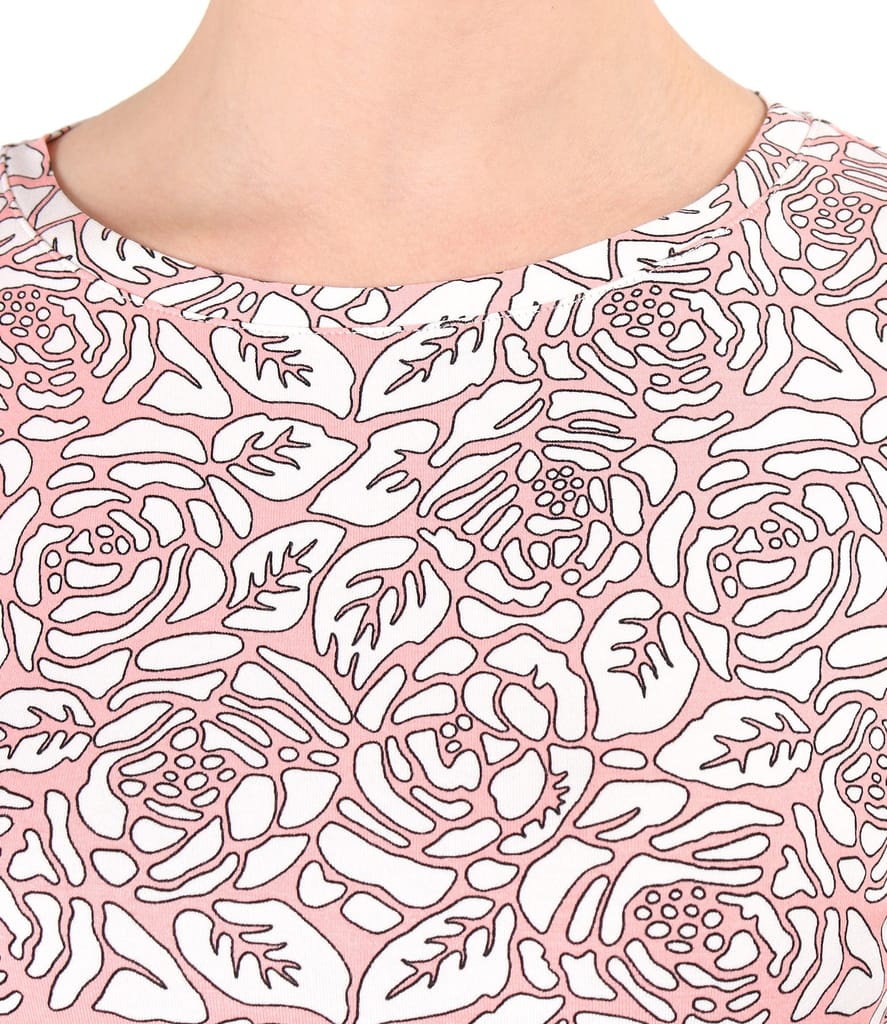 Bluza din jerse elastic de viscoza imprimat cu motive florale