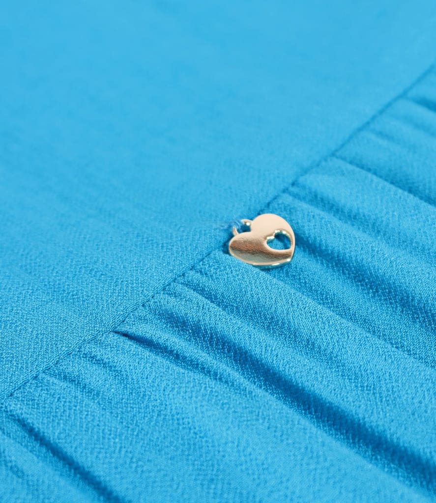 Rochie midi cu volane din viscoza usor creponata