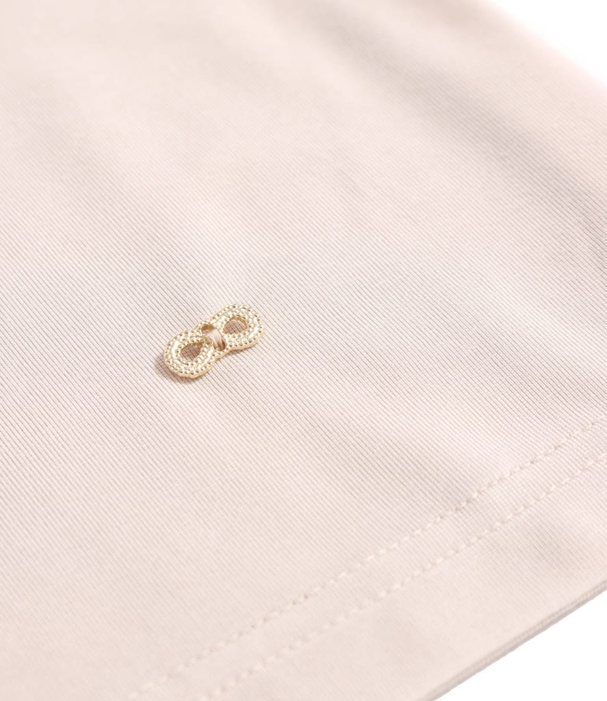 Tricou din jerse elastic cu falduri