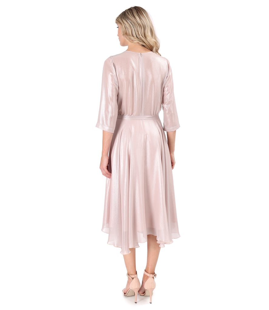 Rochie de seara din voal sidefat