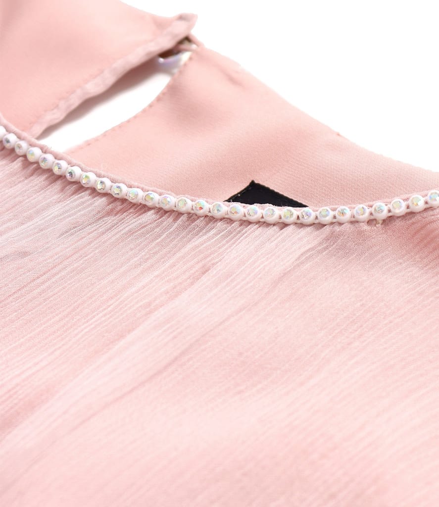 Rochie din voal de matase naturala cu cristale