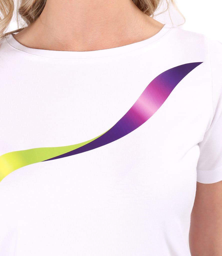 Bluza din jerse elastic imprimat pe fata