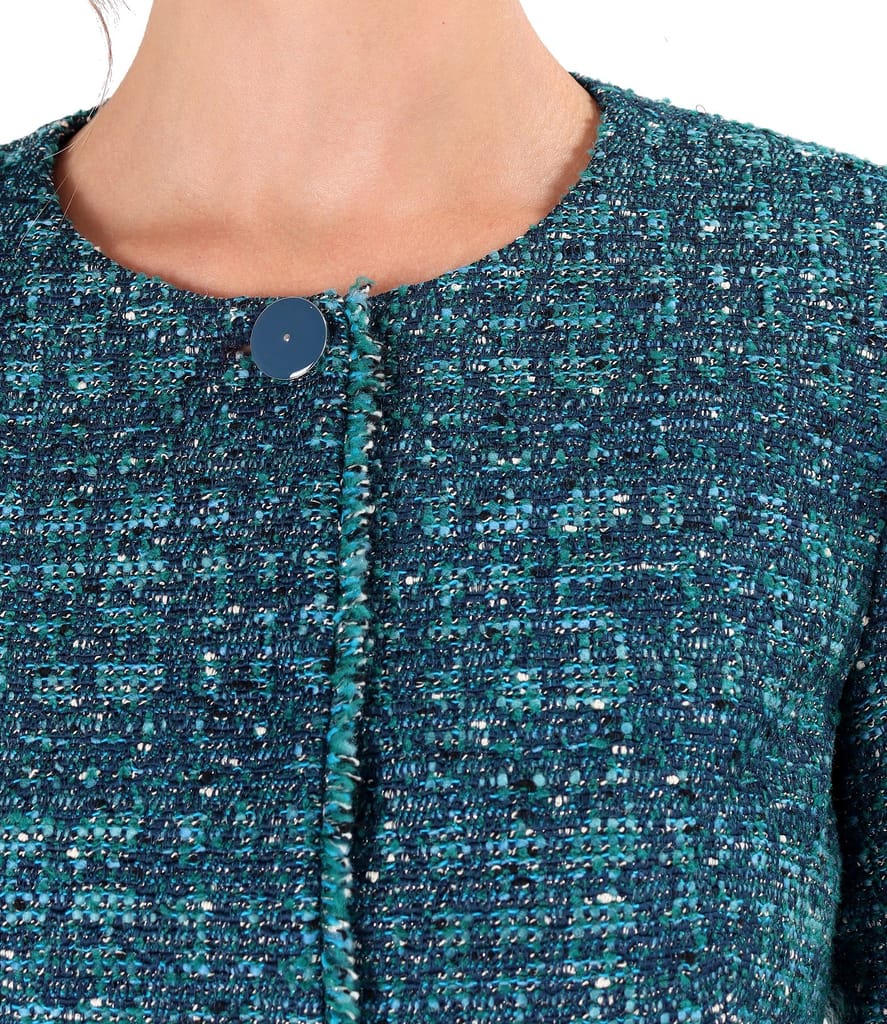 Sacou elegant din bucle cu lana si fir de lurex