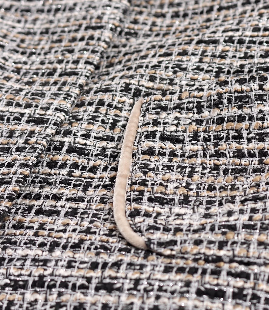 Sacou elegant din bucle cu viscoza si fir metalic