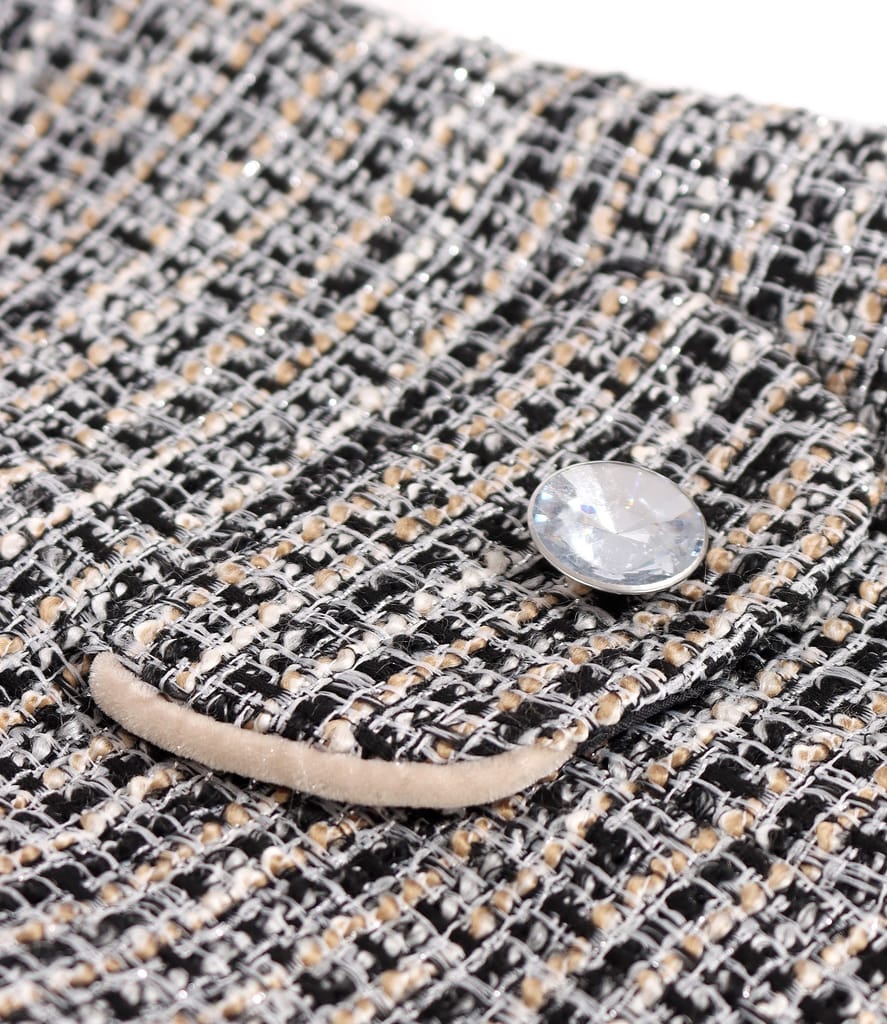 Rochie office din bucle cu viscoza si fir metalic