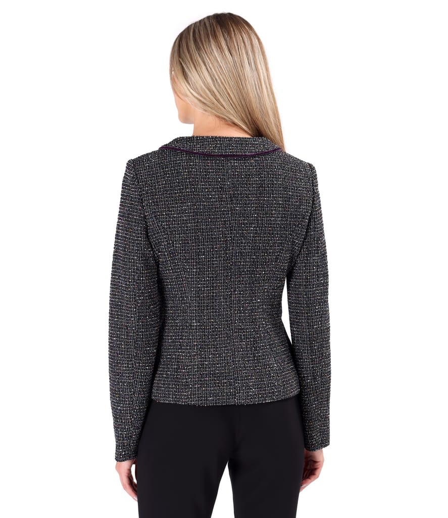 Sacou elegant din bucle multicolor cu viscoza si fir metalic