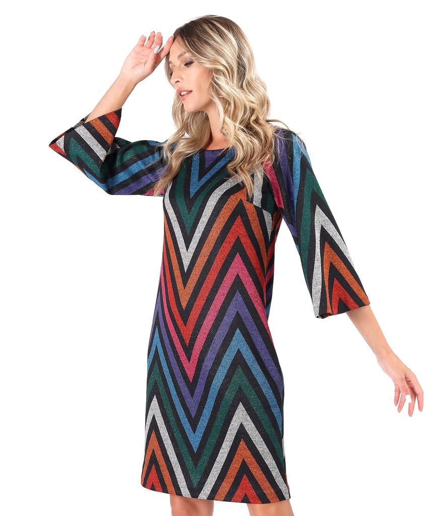 Rochie eleganta din stofa elastica cu fir de lurex