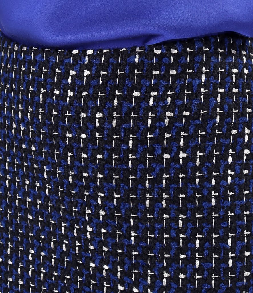 Fusta office din bucle multicolor cu lana si viscoza