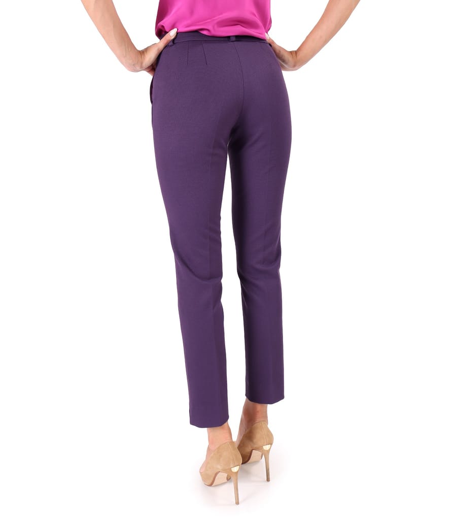 Pantaloni pana din stofa texturata cu viscoza