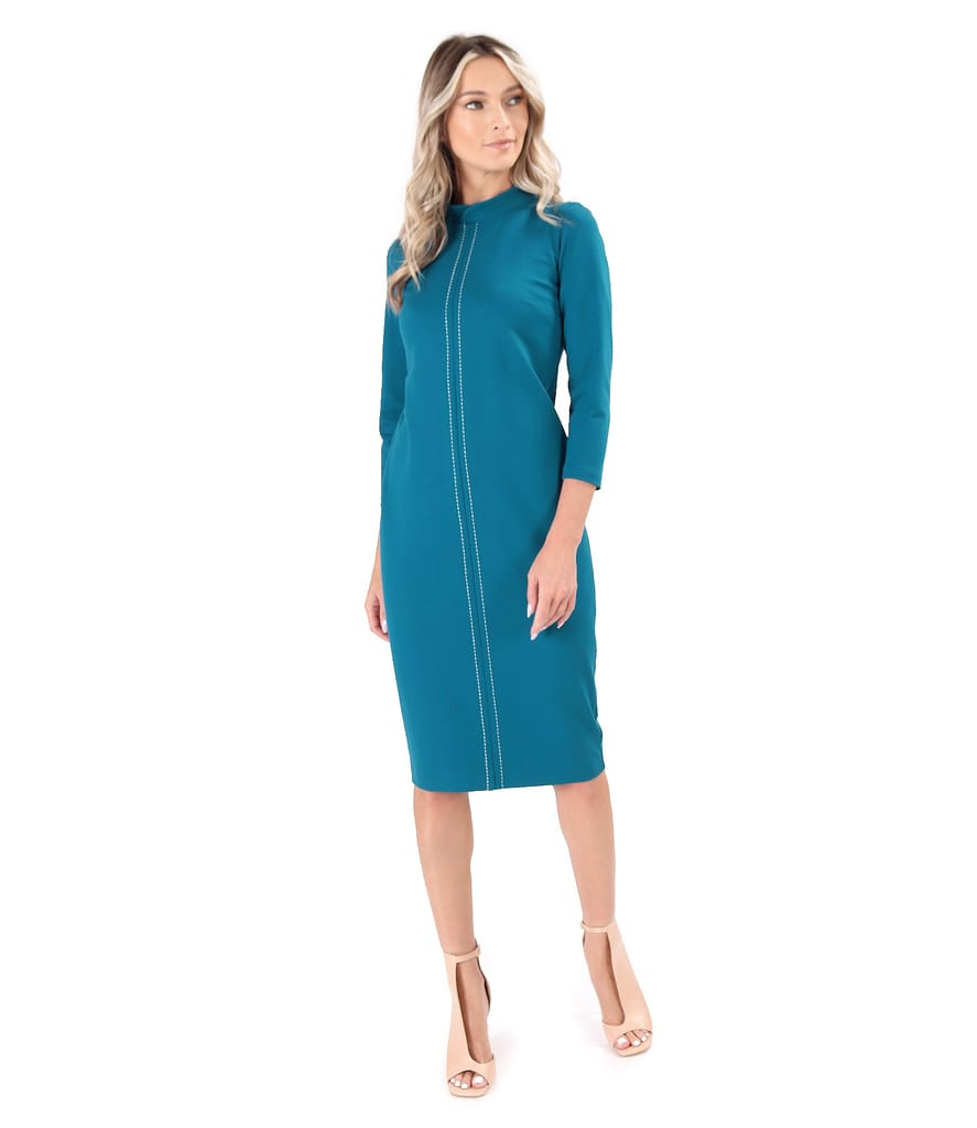 Rochie office din jerse elastic gros