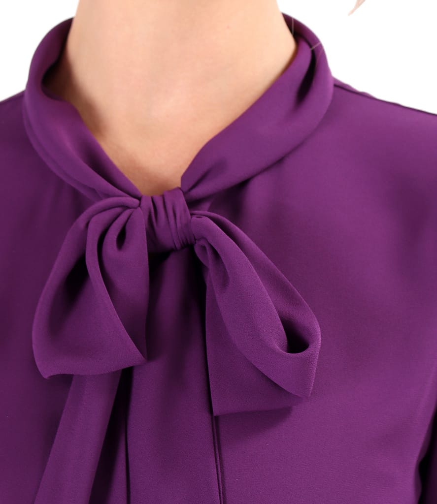 Bluza cu maneci lungi si guler tip esarfa