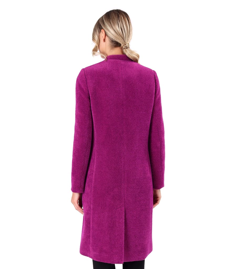 Jacheta eleganta din bucle cu guler stei