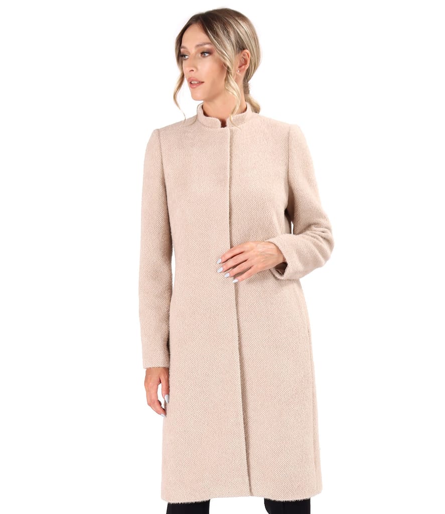 Jacheta eleganta din bucle cu guler stei