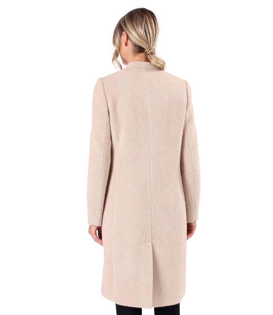 Jacheta eleganta din bucle cu guler stei