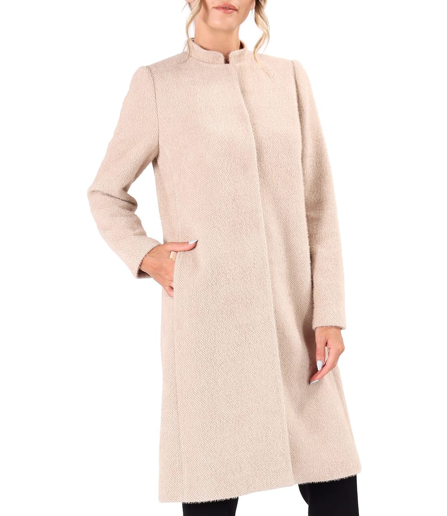 Jacheta eleganta din bucle cu guler stei