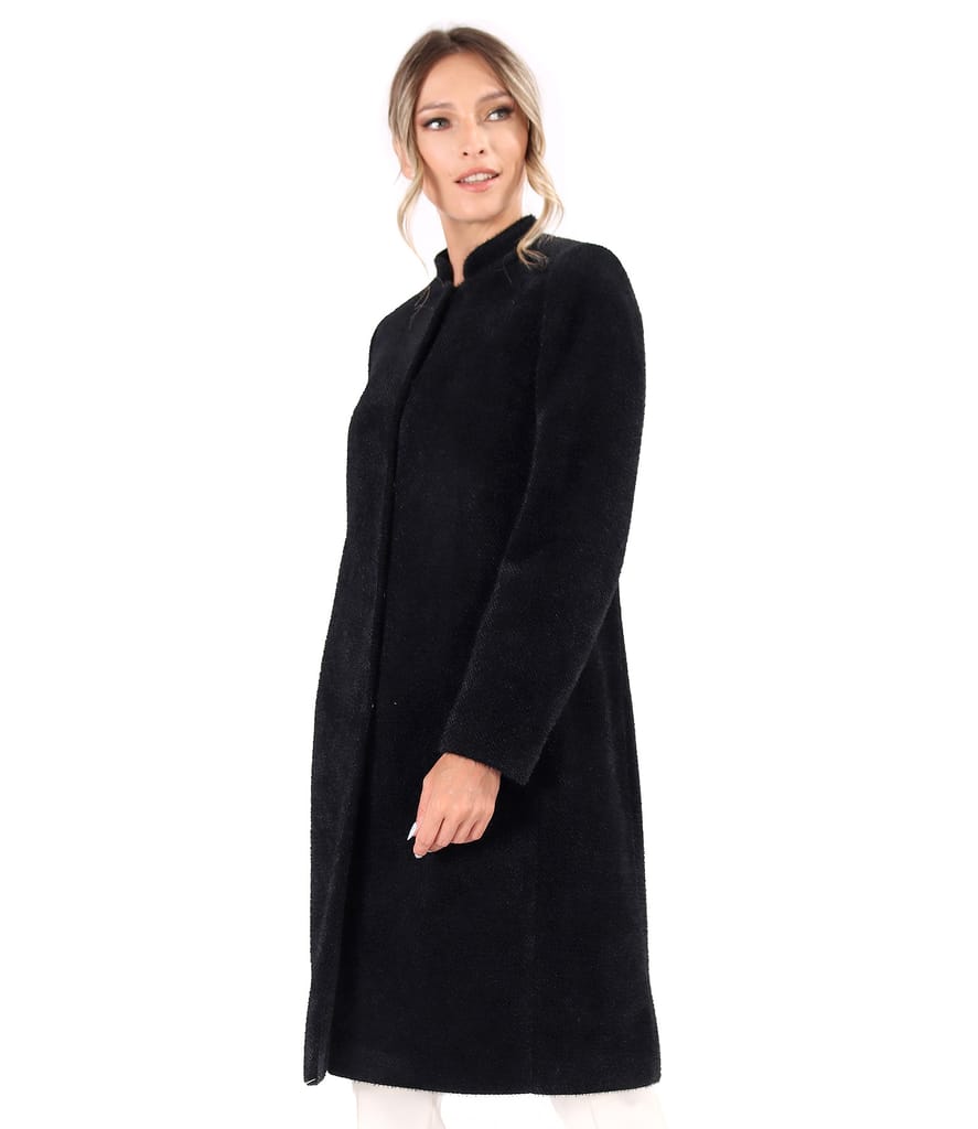 Jacheta eleganta din bucle cu guler stei