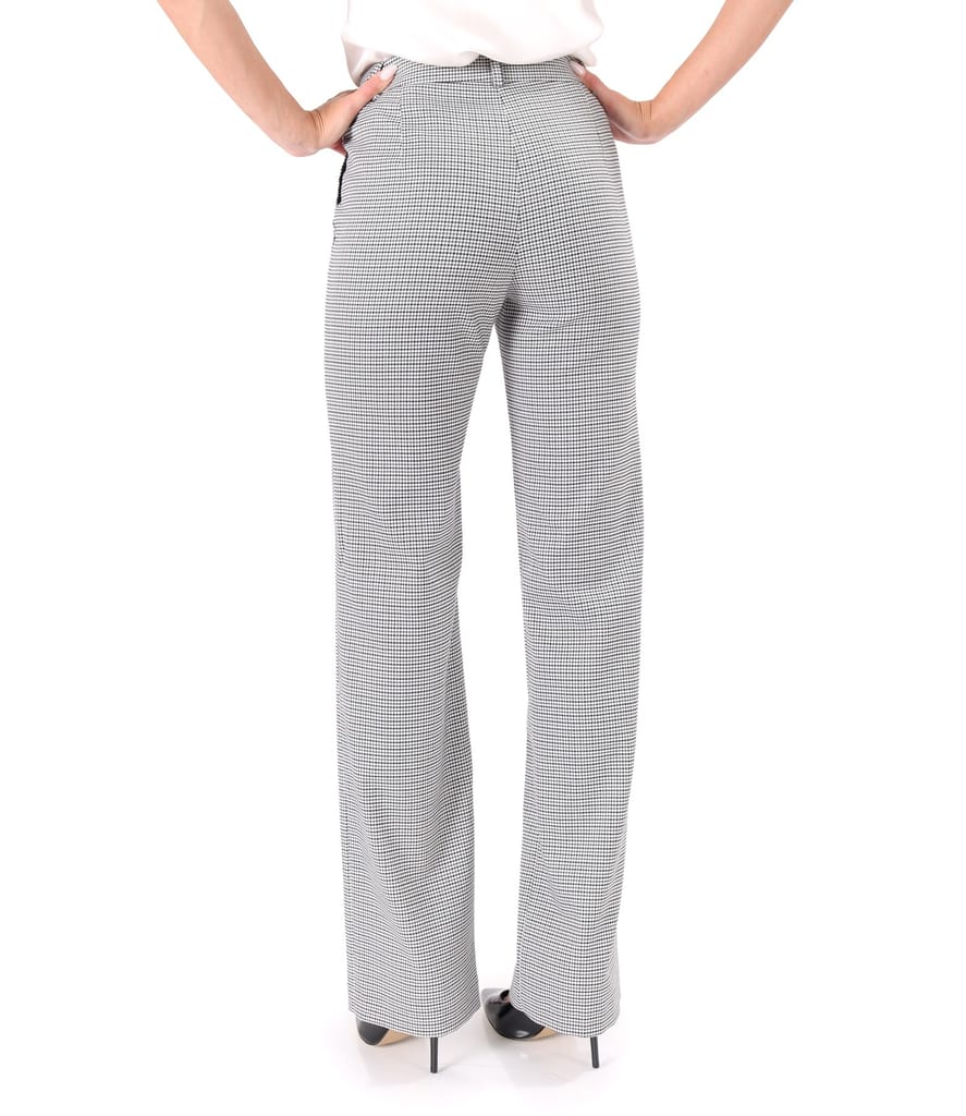 Pantaloni drepti din stofa elastica cu viscoza