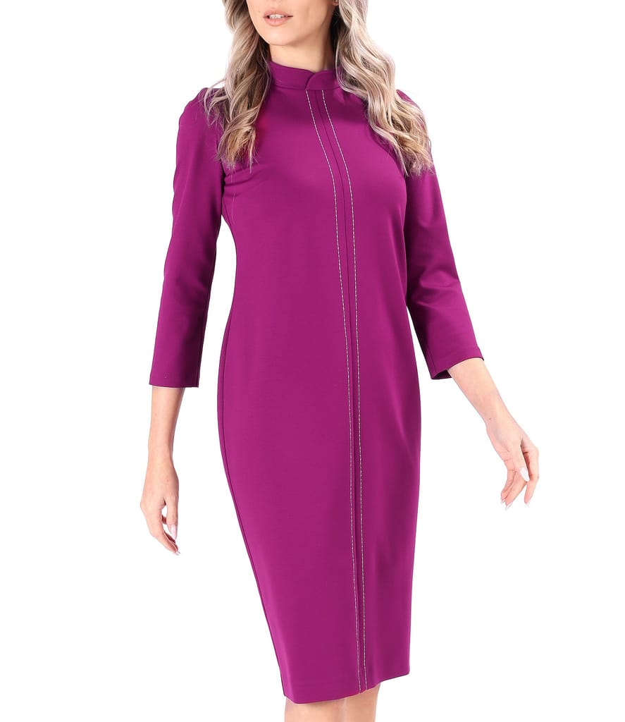 Rochie office din jerse elastic gros