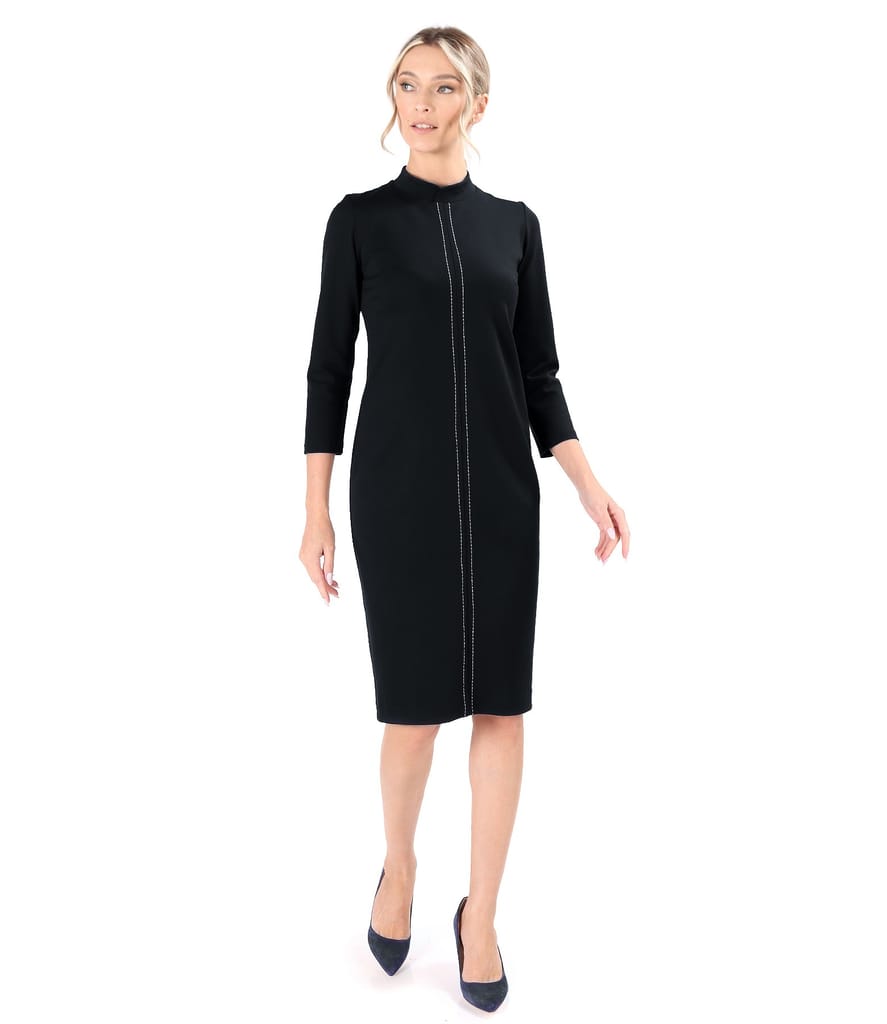 Rochie office din jerse elastic gros