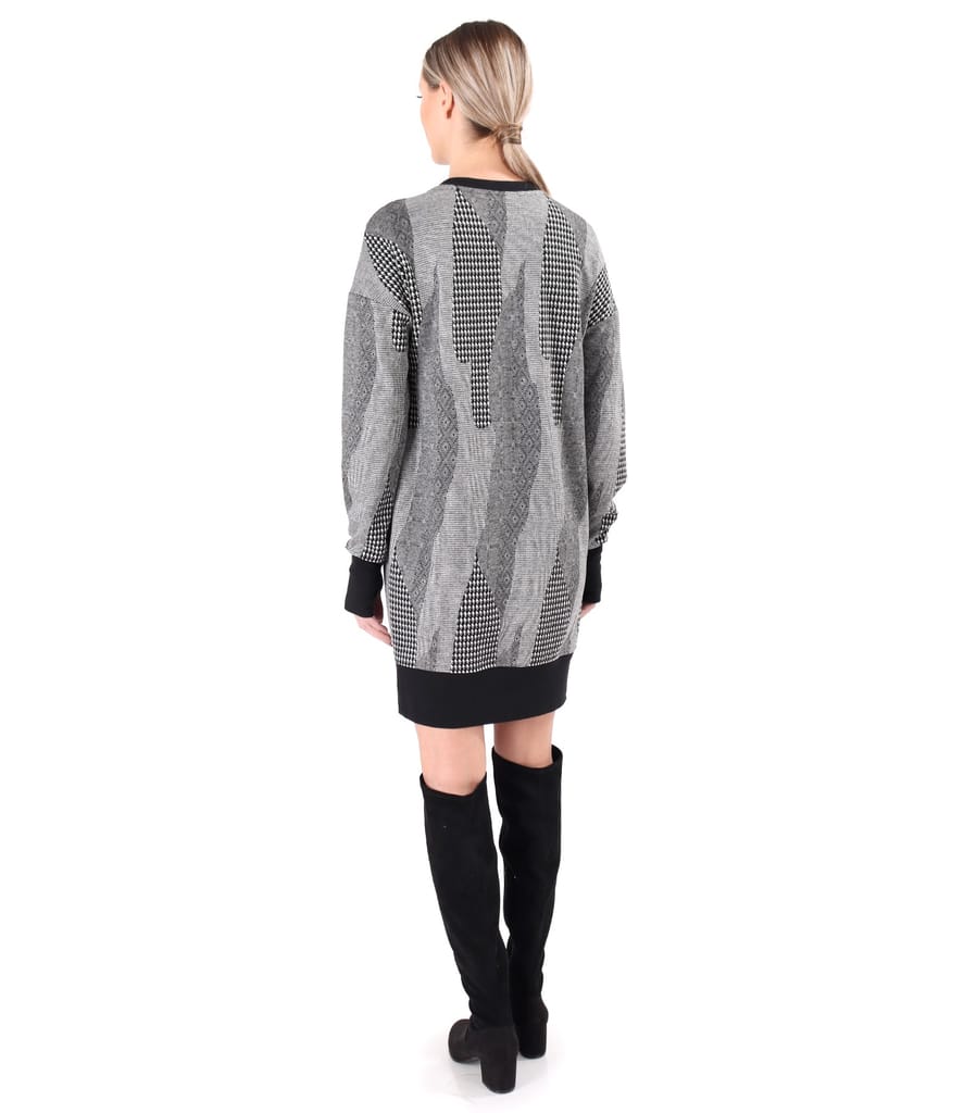 Rochie tip hanorac din jerse elastic gros de viscoza