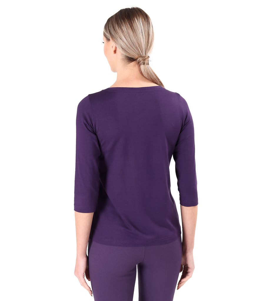 Bluza din jerse elastic cu maneci 3/4