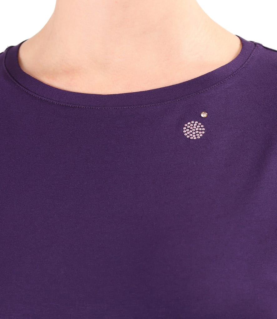 Bluza din jerse elastic cu maneci 3/4