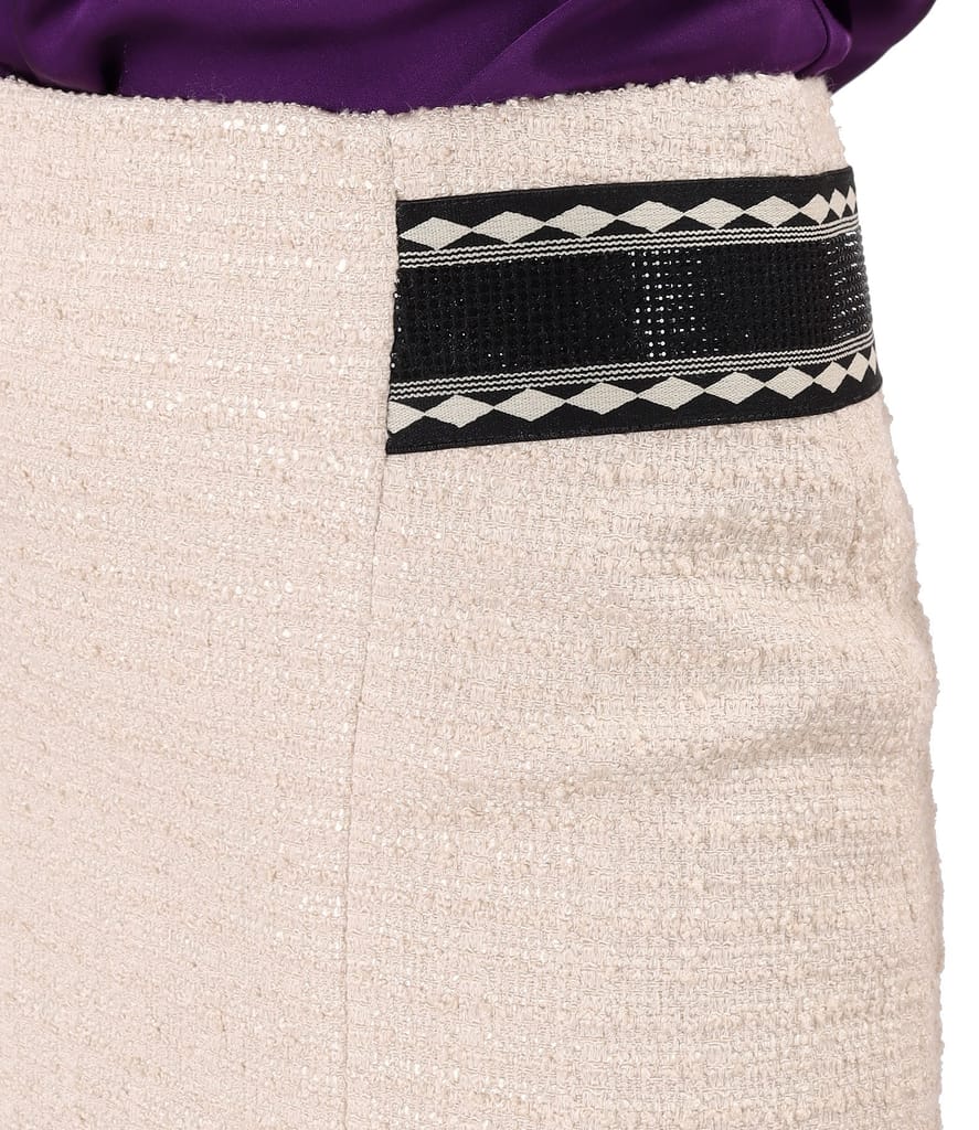 Fusta asimetrica din bucle cu viscoza si bumbac