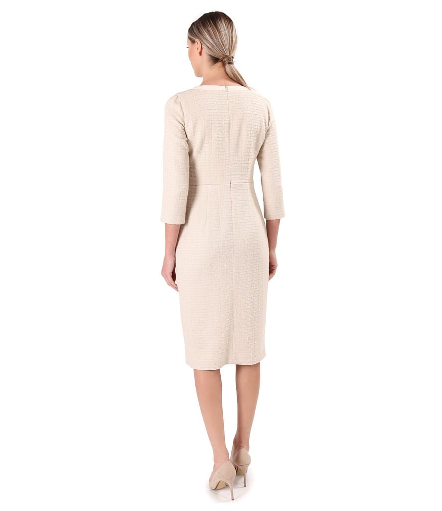 Rochie office din bucle cu viscoza si bumbac