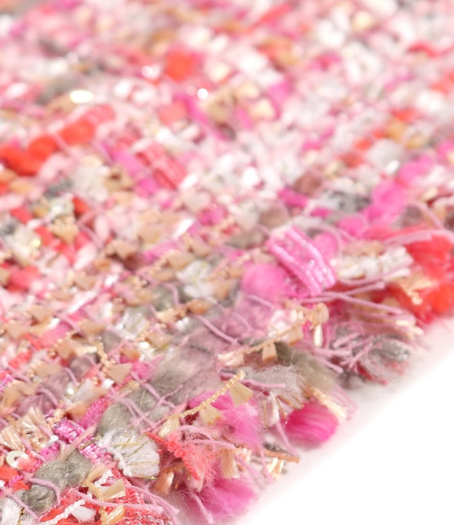 Rochie office din bucle multicolor cu fir metalic