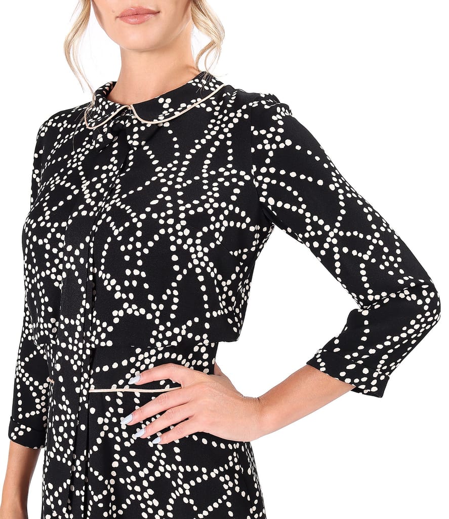 Rochie midi din viscoza plina cu guler rotund