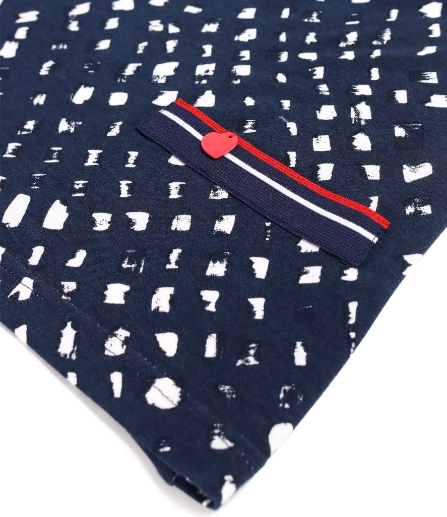 Bluza din jerse elastic cu maneci ample si cu banda decorativa