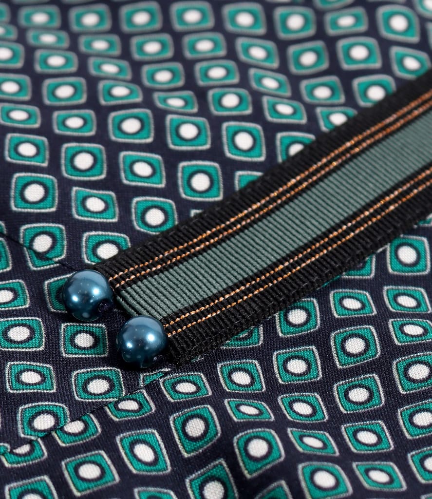 Rochie eleganta din viscoza imprimata cu motive geometrice